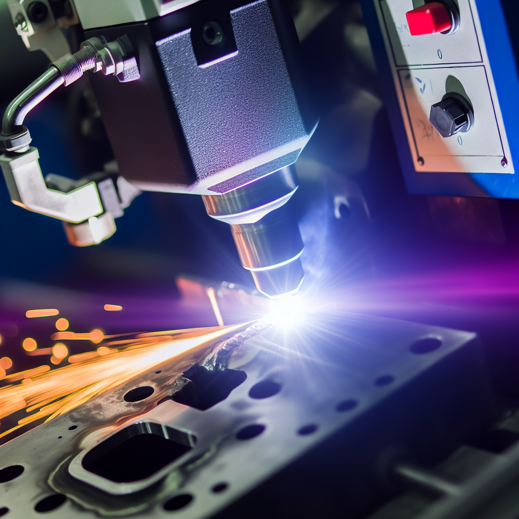 Imagen de una máquina de soldadura láser en acción-1